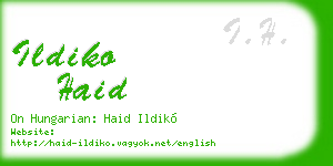ildiko haid business card